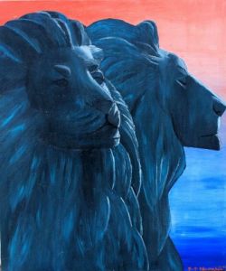 Voir le détail de cette oeuvre: Deux lions gardiens